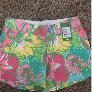 SIze 0 $64 Lilly Pulitzer Callahan Chino Shorts Casual NEW Big Flirt